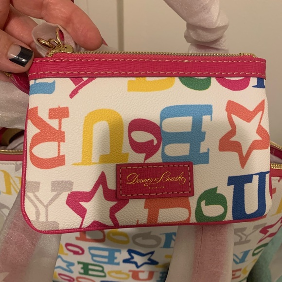 Dooney & Bourke Pink and White Satchel Bag - Picture 6 of 7